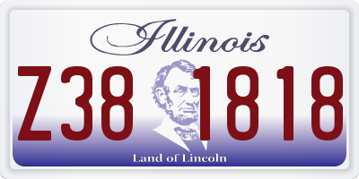 IL license plate Z381818