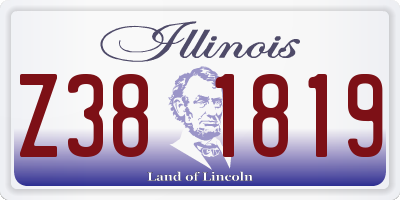 IL license plate Z381819