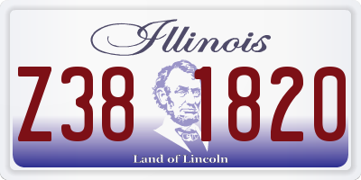 IL license plate Z381820