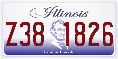 IL license plate Z381826