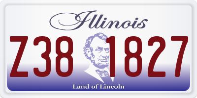 IL license plate Z381827