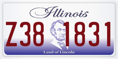 IL license plate Z381831