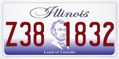 IL license plate Z381832
