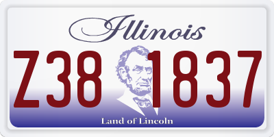 IL license plate Z381837