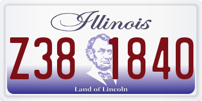 IL license plate Z381840