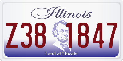 IL license plate Z381847