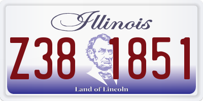 IL license plate Z381851