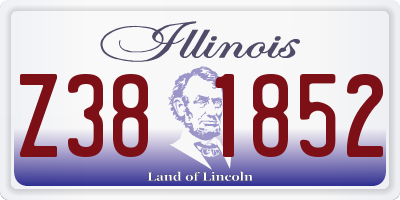 IL license plate Z381852