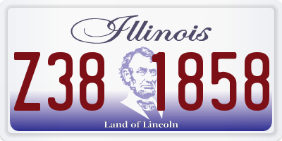 IL license plate Z381858
