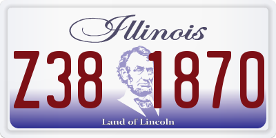 IL license plate Z381870