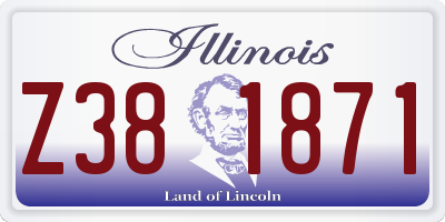 IL license plate Z381871