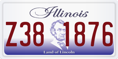 IL license plate Z381876