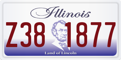 IL license plate Z381877