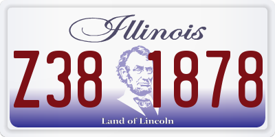 IL license plate Z381878