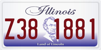 IL license plate Z381881