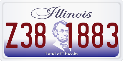 IL license plate Z381883