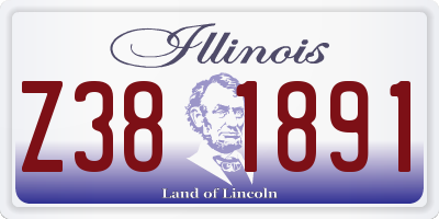 IL license plate Z381891