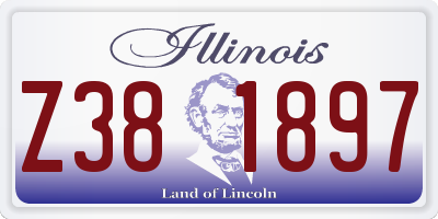 IL license plate Z381897