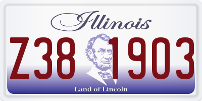 IL license plate Z381903