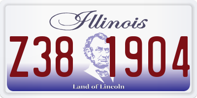 IL license plate Z381904