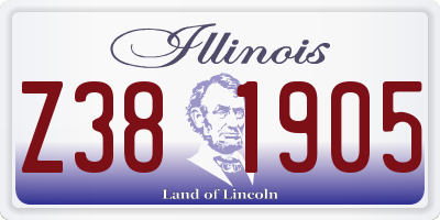 IL license plate Z381905