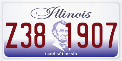 IL license plate Z381907