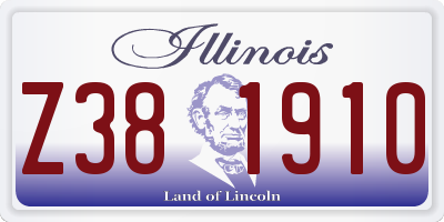 IL license plate Z381910