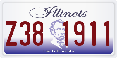 IL license plate Z381911