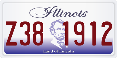 IL license plate Z381912