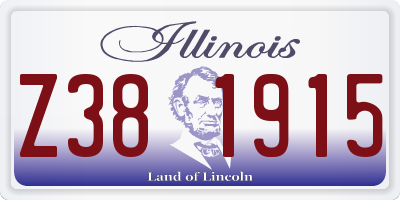 IL license plate Z381915