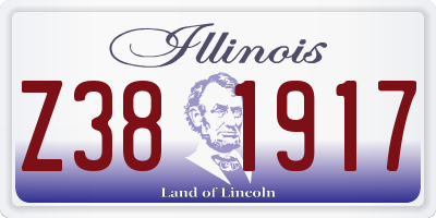 IL license plate Z381917