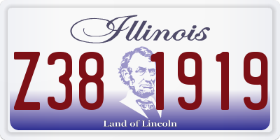 IL license plate Z381919