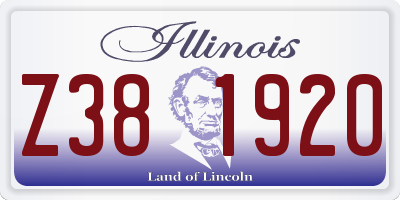 IL license plate Z381920