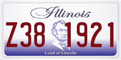 IL license plate Z381921
