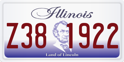IL license plate Z381922