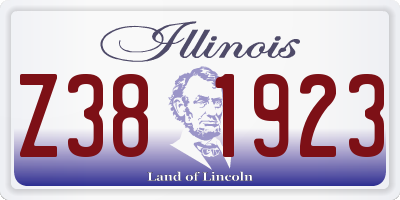IL license plate Z381923