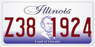 IL license plate Z381924