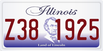 IL license plate Z381925