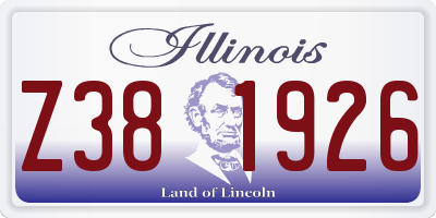 IL license plate Z381926