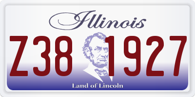 IL license plate Z381927