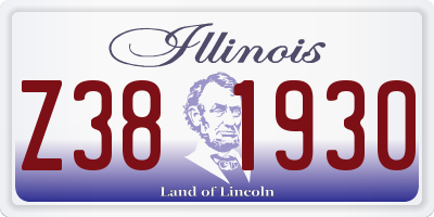 IL license plate Z381930