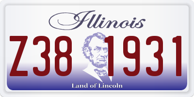 IL license plate Z381931