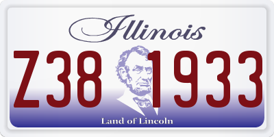 IL license plate Z381933