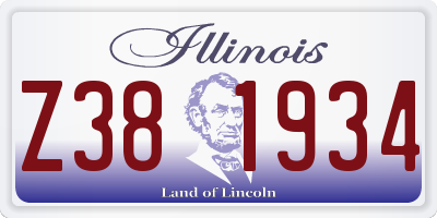 IL license plate Z381934