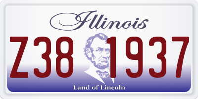 IL license plate Z381937