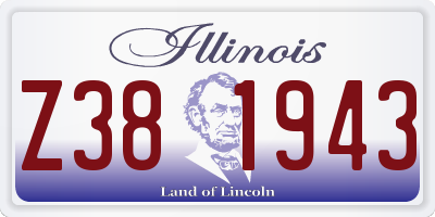 IL license plate Z381943
