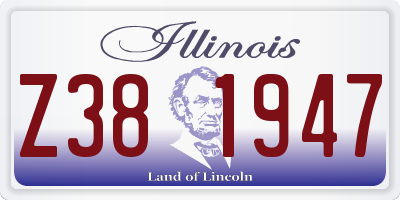 IL license plate Z381947