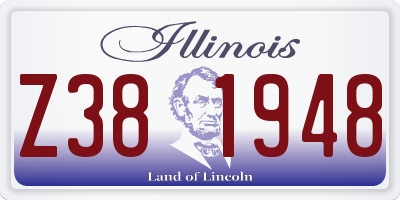 IL license plate Z381948