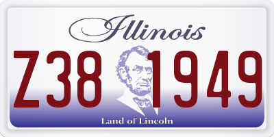 IL license plate Z381949