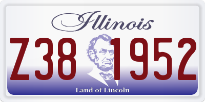 IL license plate Z381952
